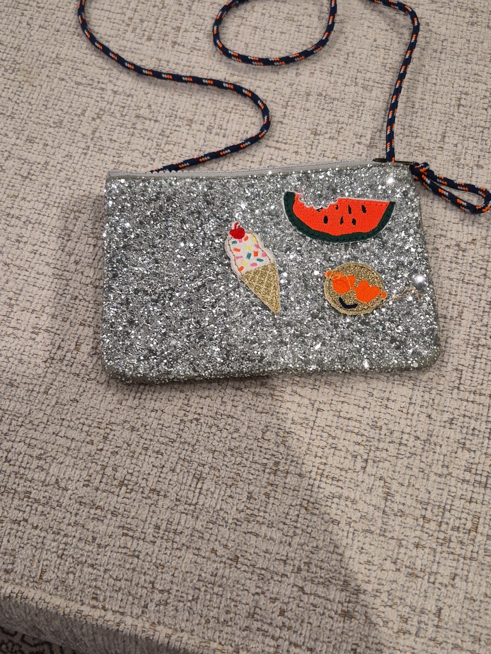 J. Crew Crewcuts Glitter Patch Bag